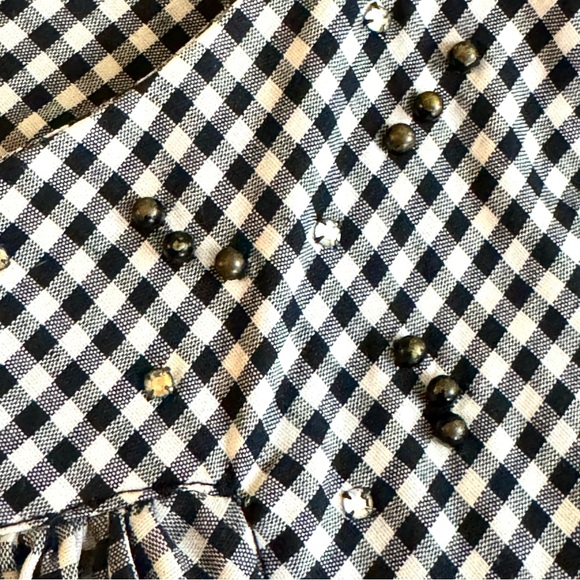 Vintage Black and White Gingham Check McKettrick - Picture 9 of 10